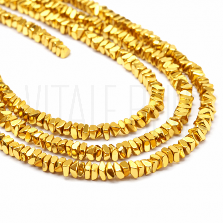 Fiada conta hematita 20cm irre...